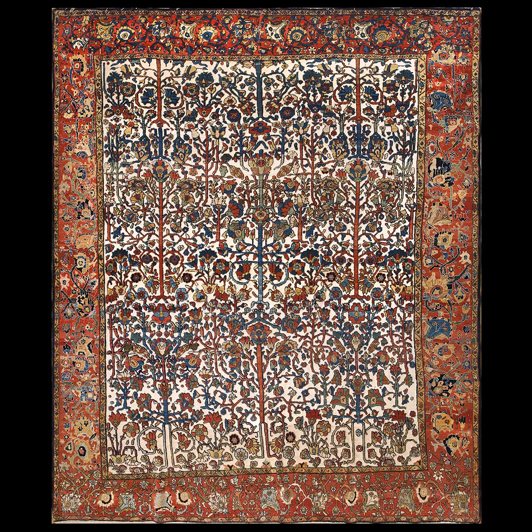 Antique Sarouk - Farahan Rug - 22722 | Persian Formal 8' 4'' x 9' 6'' | Ivory, Origin Persia, Circa: 1880